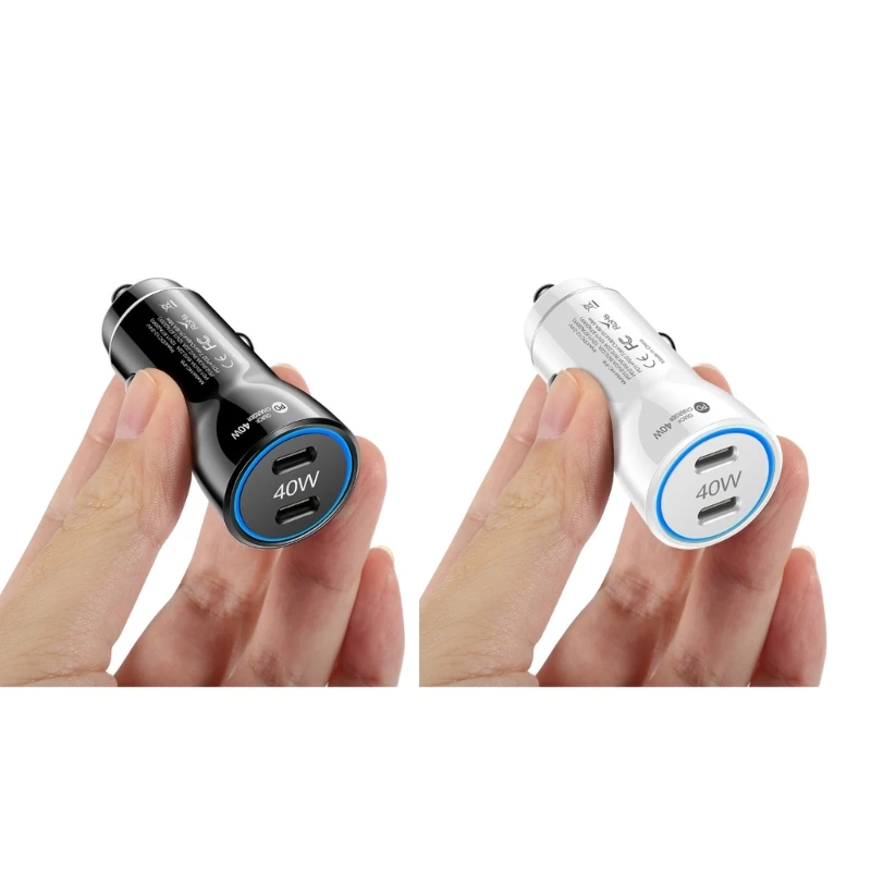 

Автомобильное зарядное устройство с двумя портами, 40 Вт