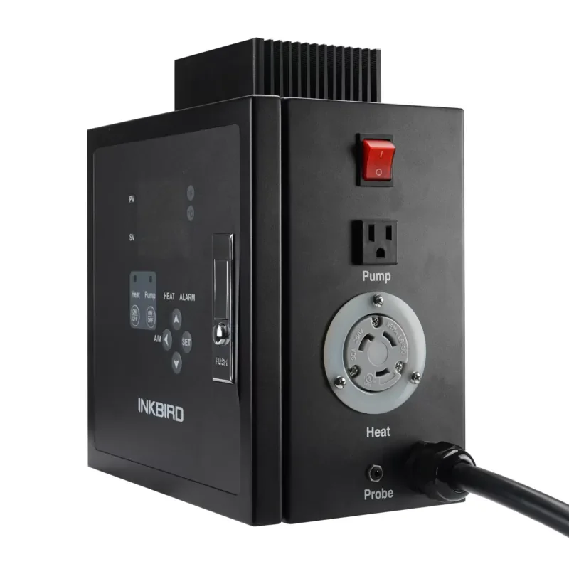 Фото Контроллер температуры INKBIRD с PID-регулятором и насосом для подогрева воды, IPB-26 30A/240V, предварительно подключенный цифровой контроллер для домашнего пивоварения №2