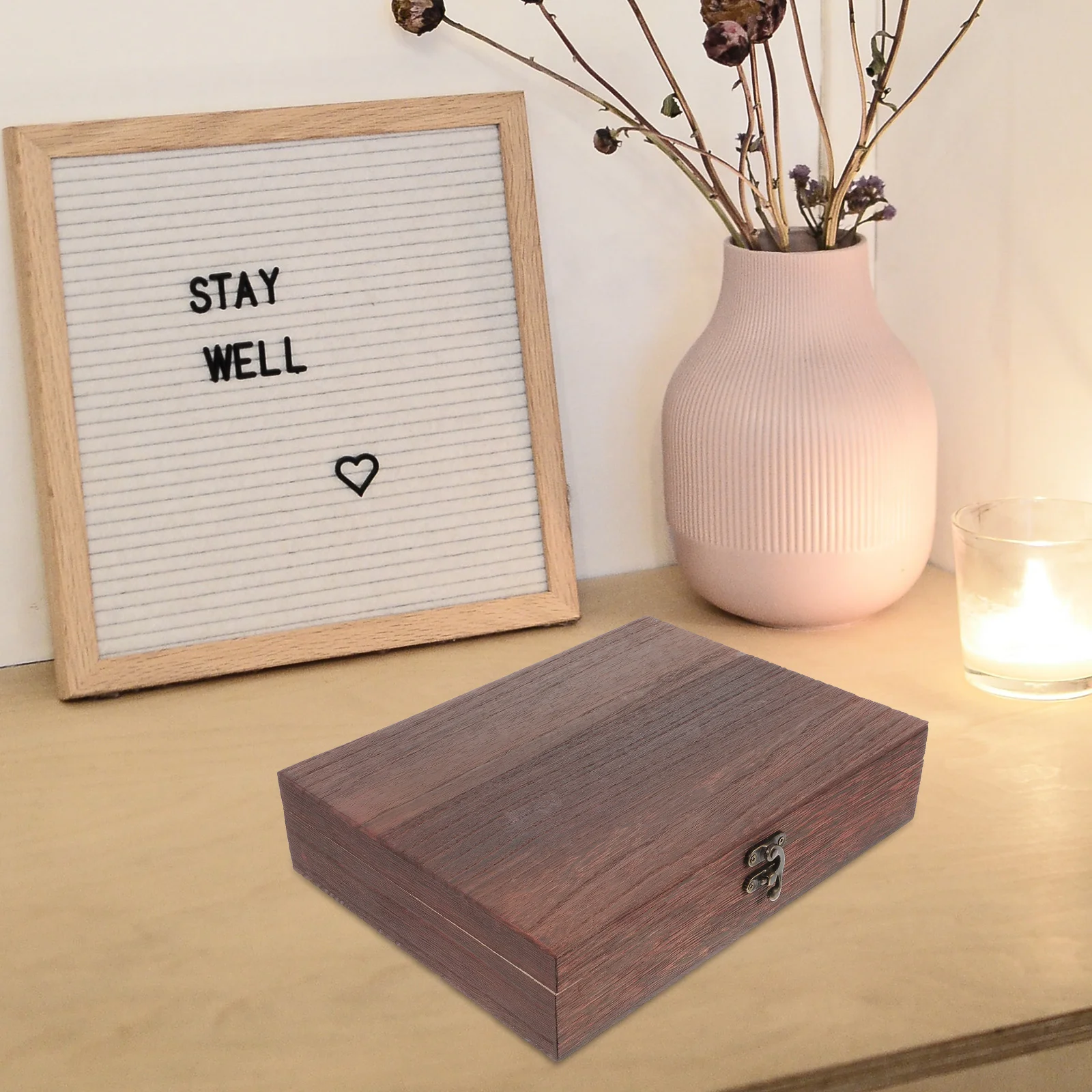 Контейнеры для хранения с крышками Деревянная шкатулка Серебряная посуда