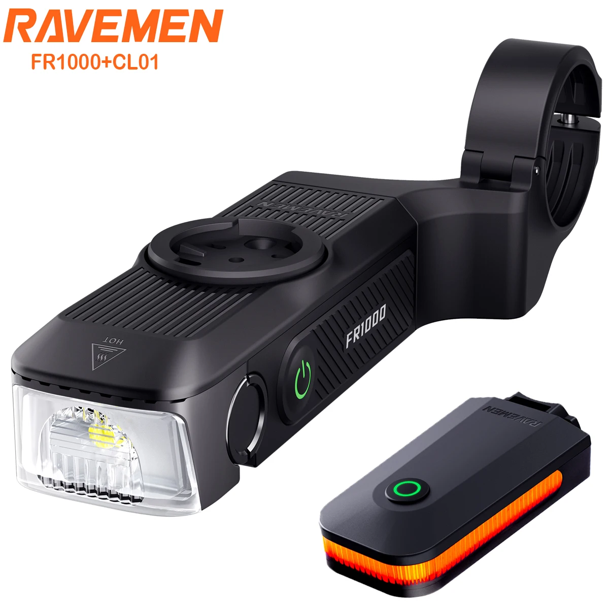 Фото Комплект велосипедных фонарей RAVEMEN FR1000 для Garmin Wahoo Bryton GPS CL01, задний фонарь, перезаряжаемый комплект передних и задних фонарей для велосипеда №2