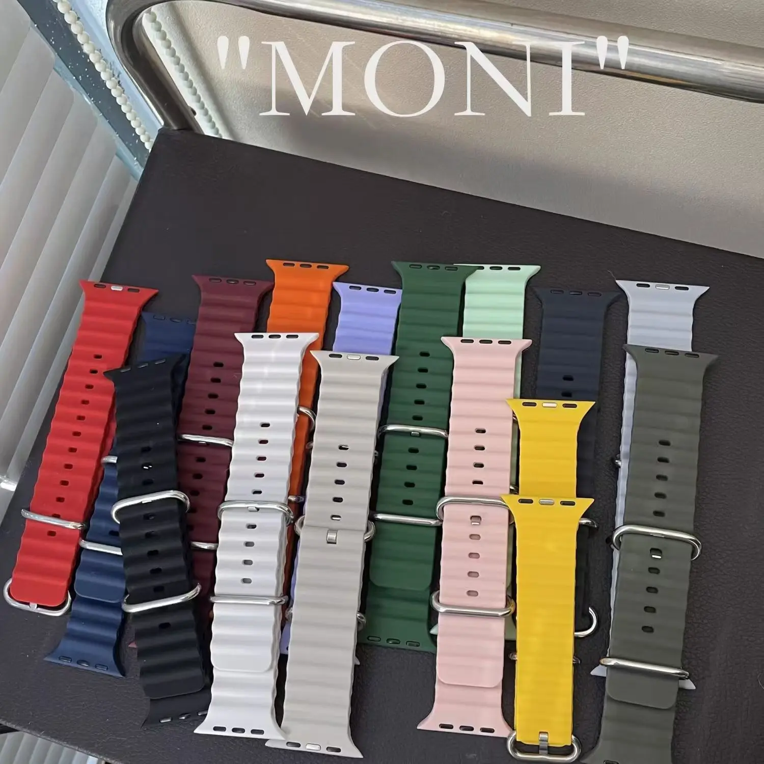 силиконовые ремешки для Apple watch Band Ultra 2 49 мм 46 44 45 40 41 42 Ocean браслет iWatch series 10 9 8 7 6 5 4 3