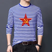 communist five pointed star hammer and sickle family set sailors striped shirt family matching long sleeve t shirt