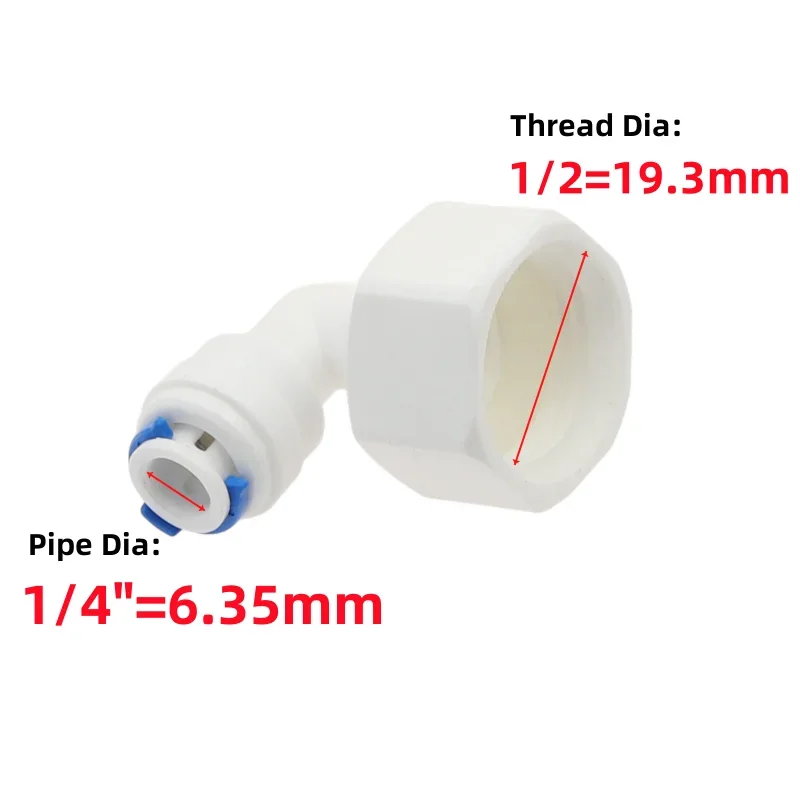 

Колено 90 градусов RO Аксессуары для аквариума Быстрый разъем 1/8 1/4 3/8 1/2 3/4 BSP Внутренняя резьба 6,35 мм 9,53 мм Адаптер трубки