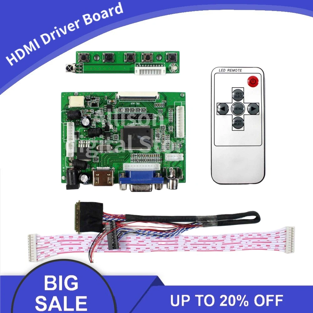 Плата управления HDMI + VGA AV комплект монитора для LP156WH2 LP156WH4-TLA1 LP156WH4(TL)(A1)