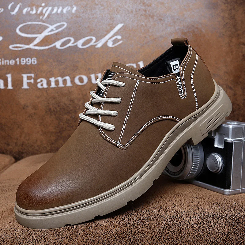 

2022 Spring Pu Leather Men Shoes Oxford Casual Shoes Classic Sneakers Comfortable Footwear Dress Shoes Flats