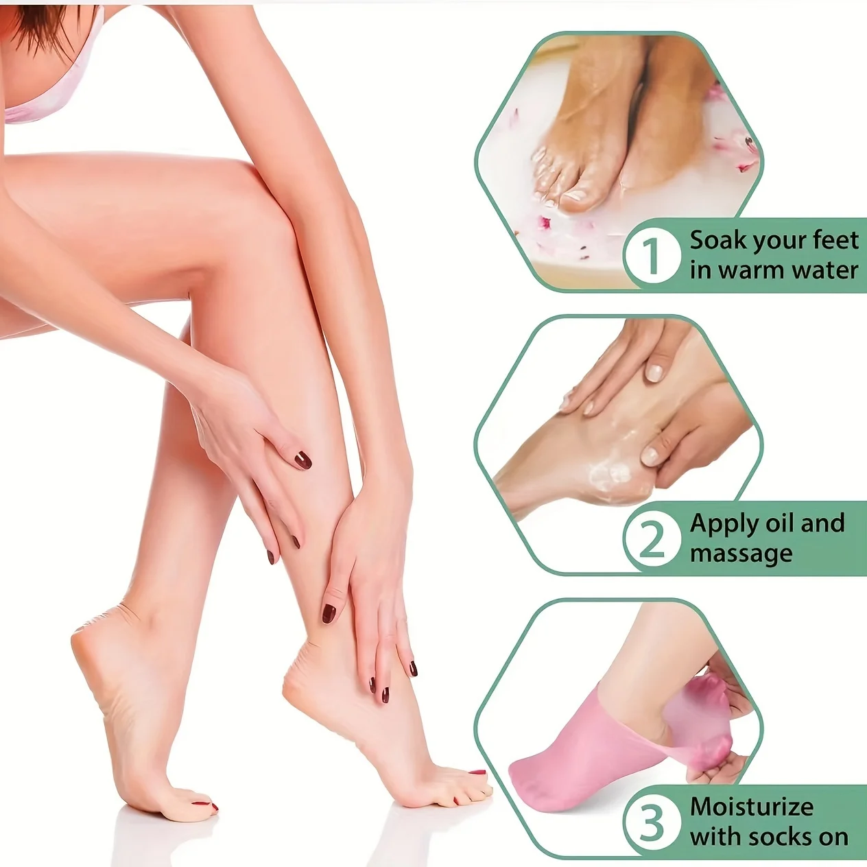 Силиконовые гелевые носки для спа-салона