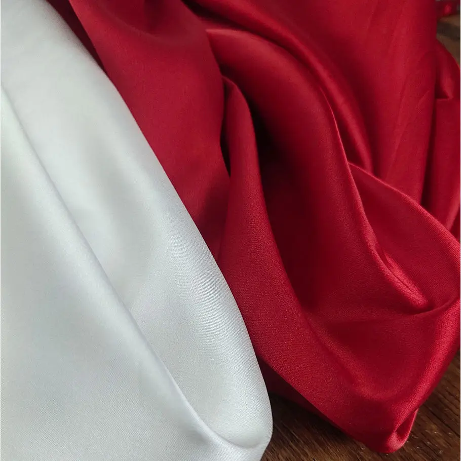 Микро эластичная Мягкая атласная ткань измеритель для рубашки одежды свадебное