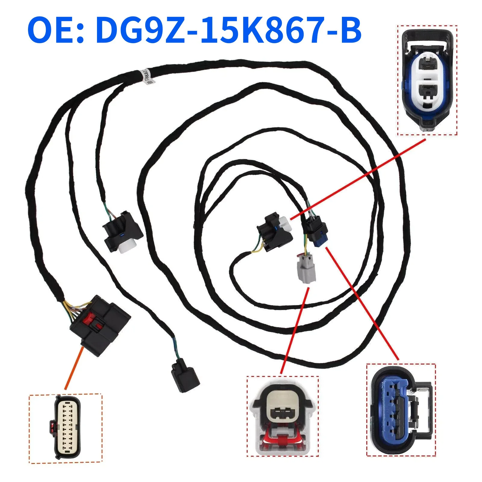 

1 шт. DG9Z-15K867-B, решетка переднего бампера автомобиля, жгут проводов, запасные части для Ford Fusion 2013-2016, автомобильный аксессуар DG9Z15K867B