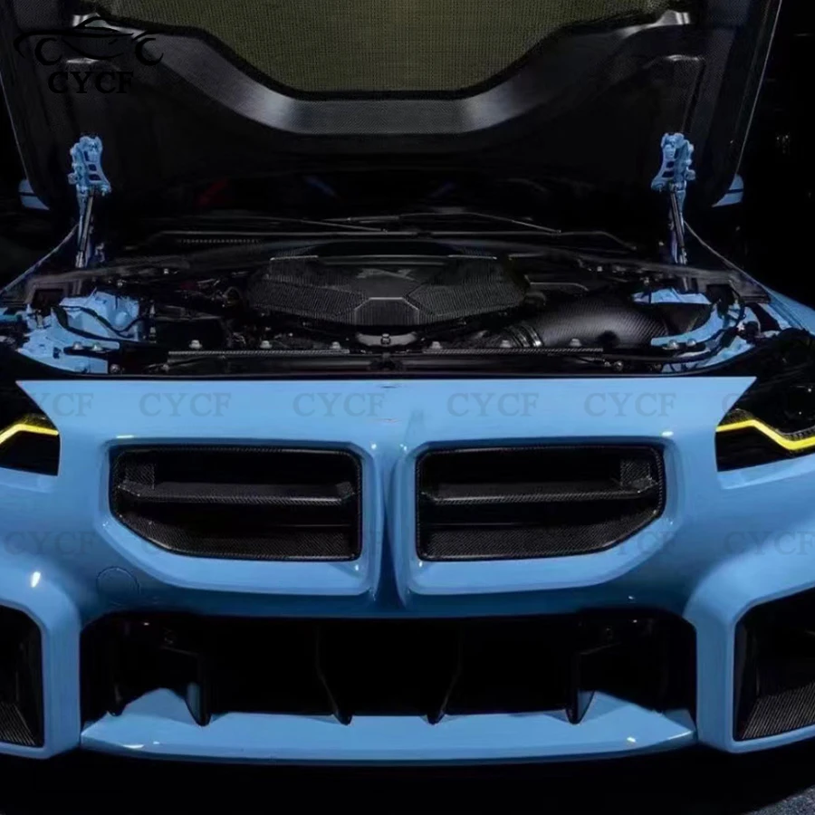 Для BMW M2 G87 2022+ Накладки на передний бампер из карбона, решетка противотуманных фар, рамка, сетка, аксессуары для стайлинга автомобиля (art.: 3920d83e10967) - 3920d83e10967