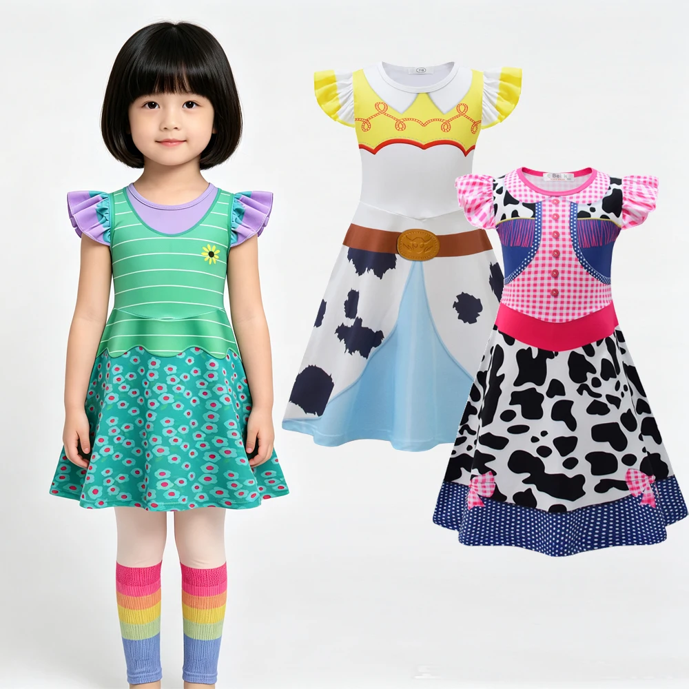 Фото Детское платье Bonnie Toy5 для девочек, костюм для косплея, одежда в стиле Джесси Кауэрн, аниме-костюм для Хэллоуина, карнавала, дня рождения, платье принцессы №1