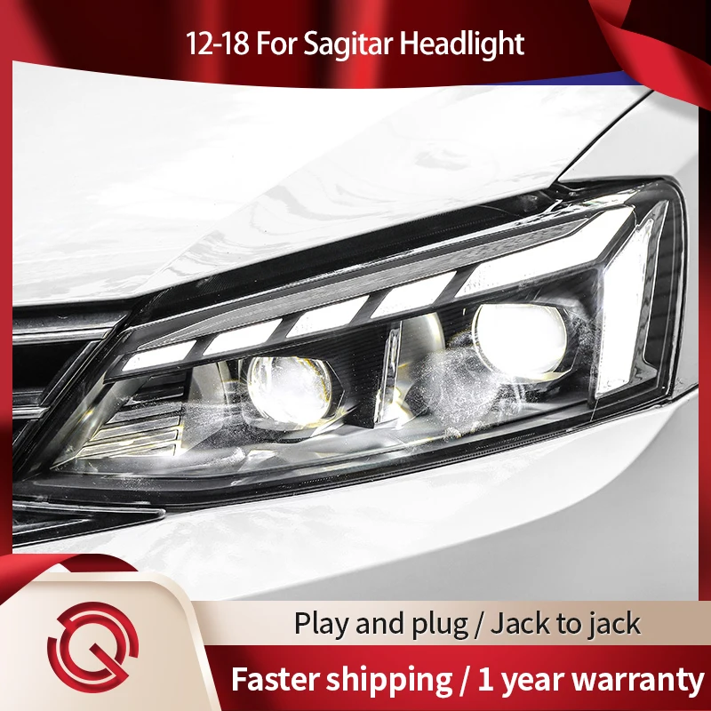 

Автомобильная фара для 2012-2018 Jetta Sagitar MK6 светодиодный фары MK6 DRL сигнал поворота дальнего света объектив проектора Angel Eye