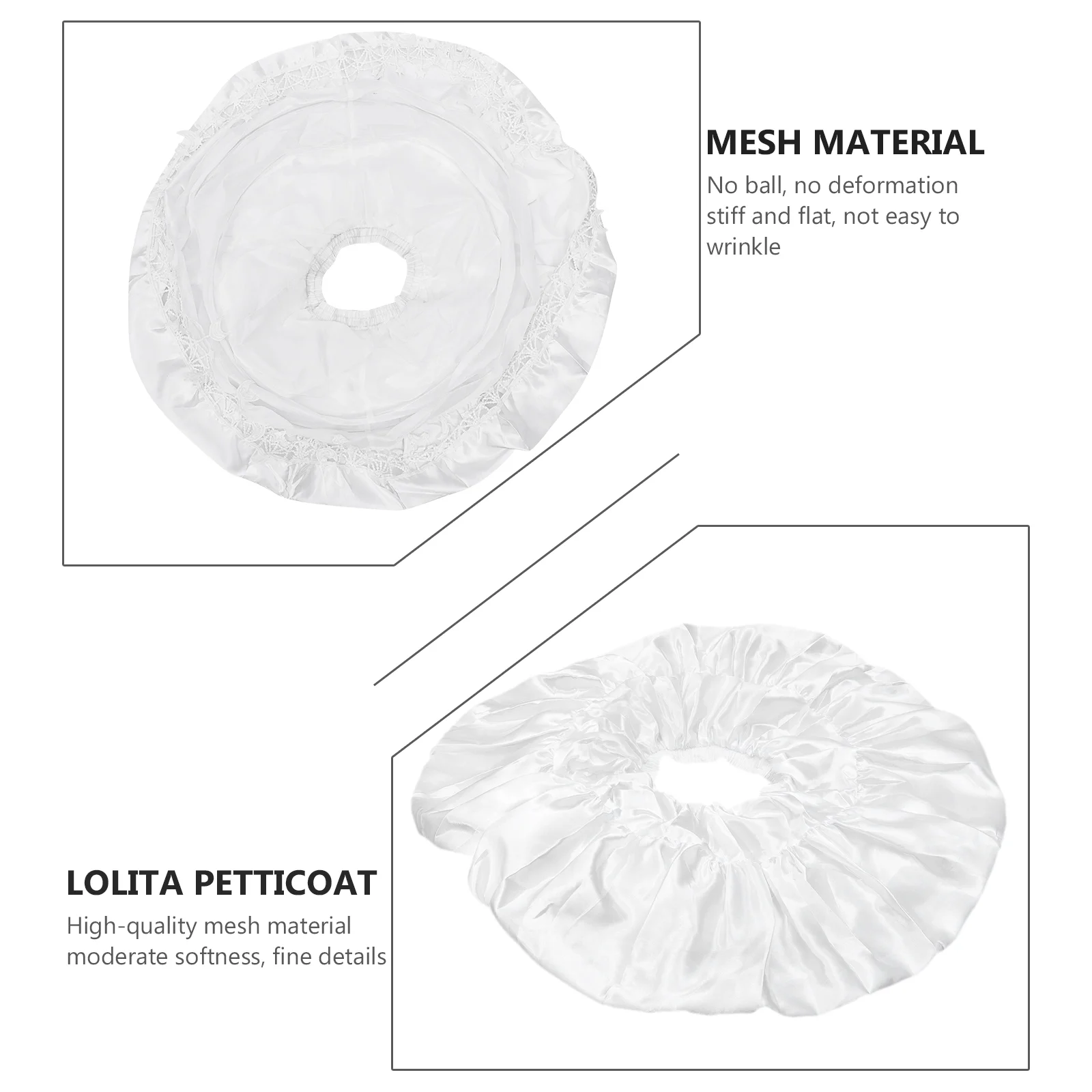 

1 Pc Stylish Lolita Underskirt Petticoat Wedding Dress Underskirt (White)