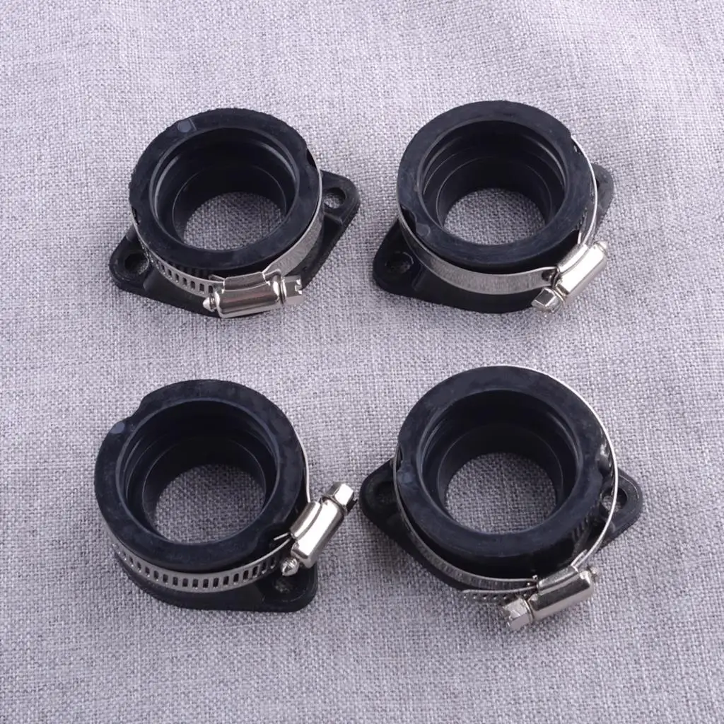 

160651135 11-4853 4pcs/Set Carburetor Intake Manifold Boot Adapter Carb Holder Joint Fit for Kawasaki KZ1000 KZ1100 1982