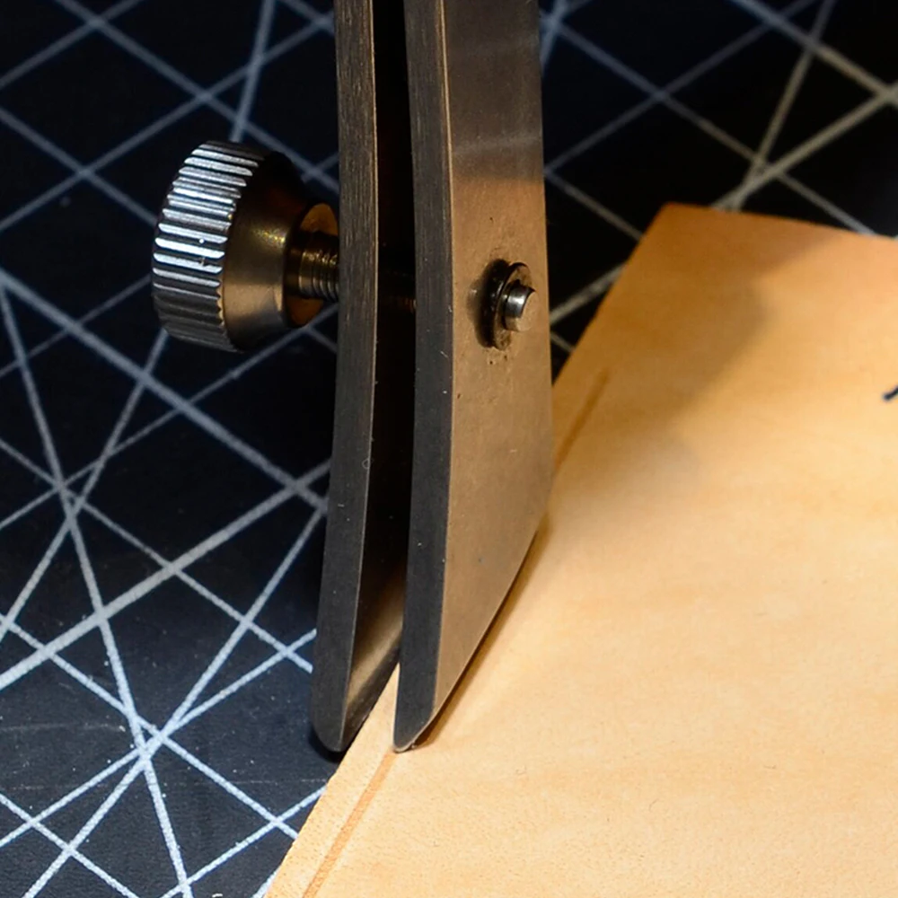 1 шт. держатель для краев Nattools канавок встроенный киля деревянная ручка кожаный