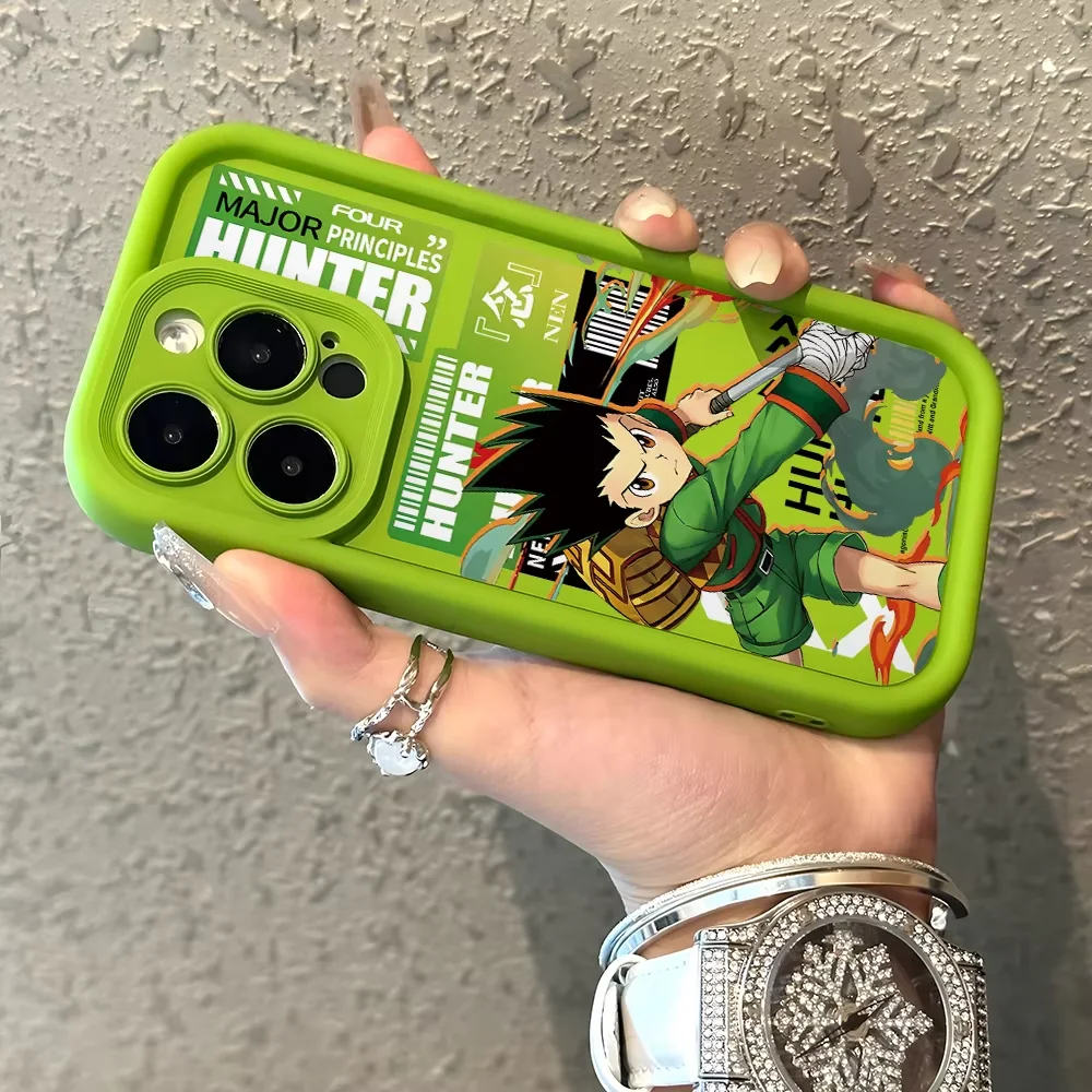 Чехол для телефона Anime Hunter Gon Killua Hisoka для iPhone 17 Air 16 e 15 14 13 12 11 Pro Max Plus Min SE 2020 2022 Амортизатор (art.: 3920d323c8eba) - 3920d323c8eba