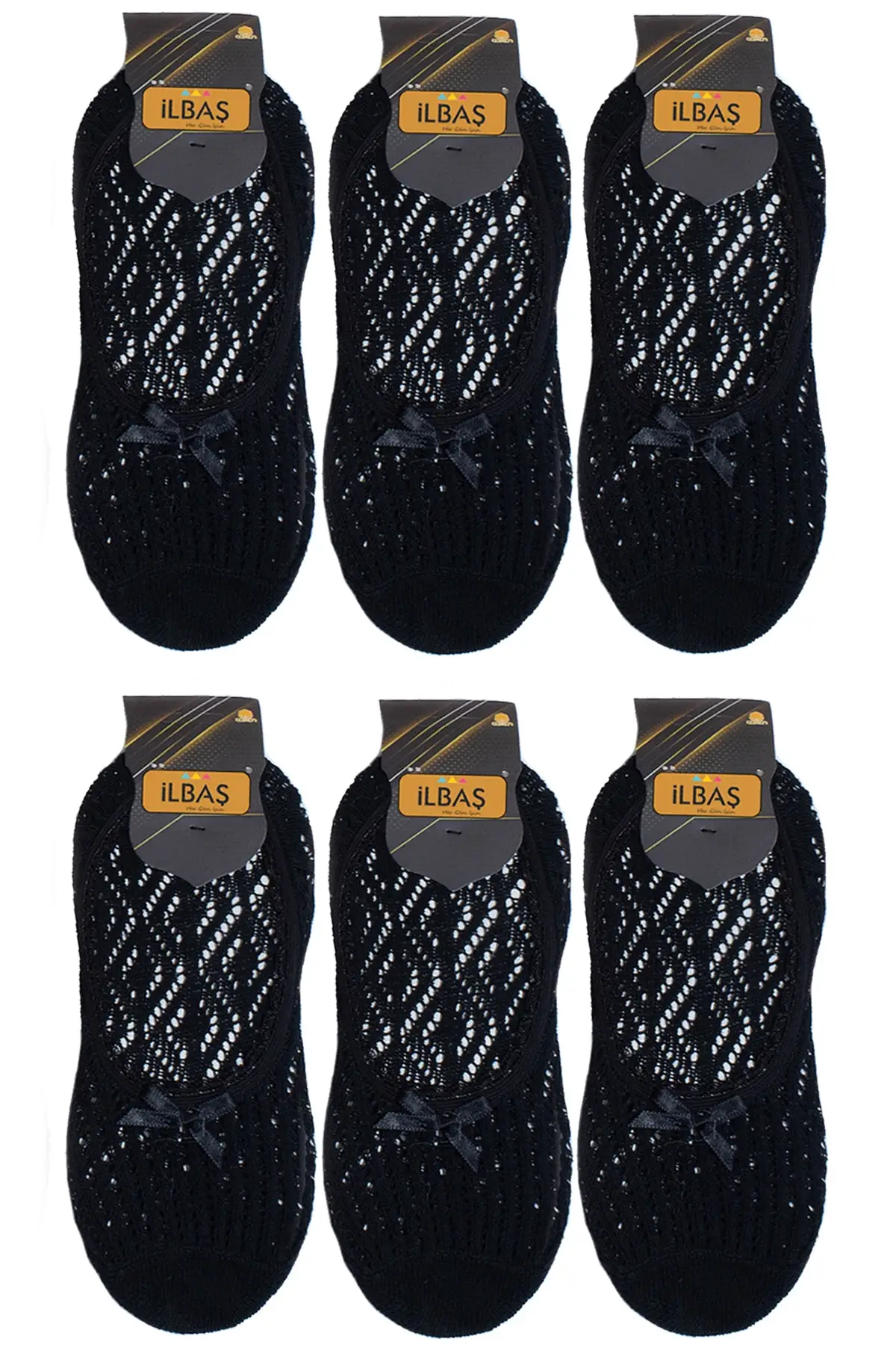 

Женские черные сетчатые носки 6 шт.