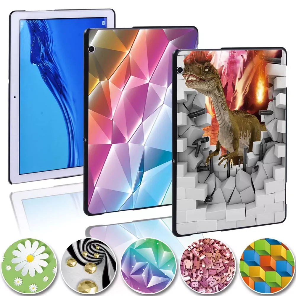 

3D Art Slim Tablet Shell Cover Case for Huawei MediaPad T3 8.0 Case for MediaPad T3 10 9.6 Inch/T5 10 10.1 Inch