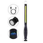 Светодиодный рабочий светильник с зарядкой от USB, рабочий светильник с COB-матрицей, портативный магнитный беспроводной светильник для осмотра автомобиля, ремонта, домашнего использования, мастерской