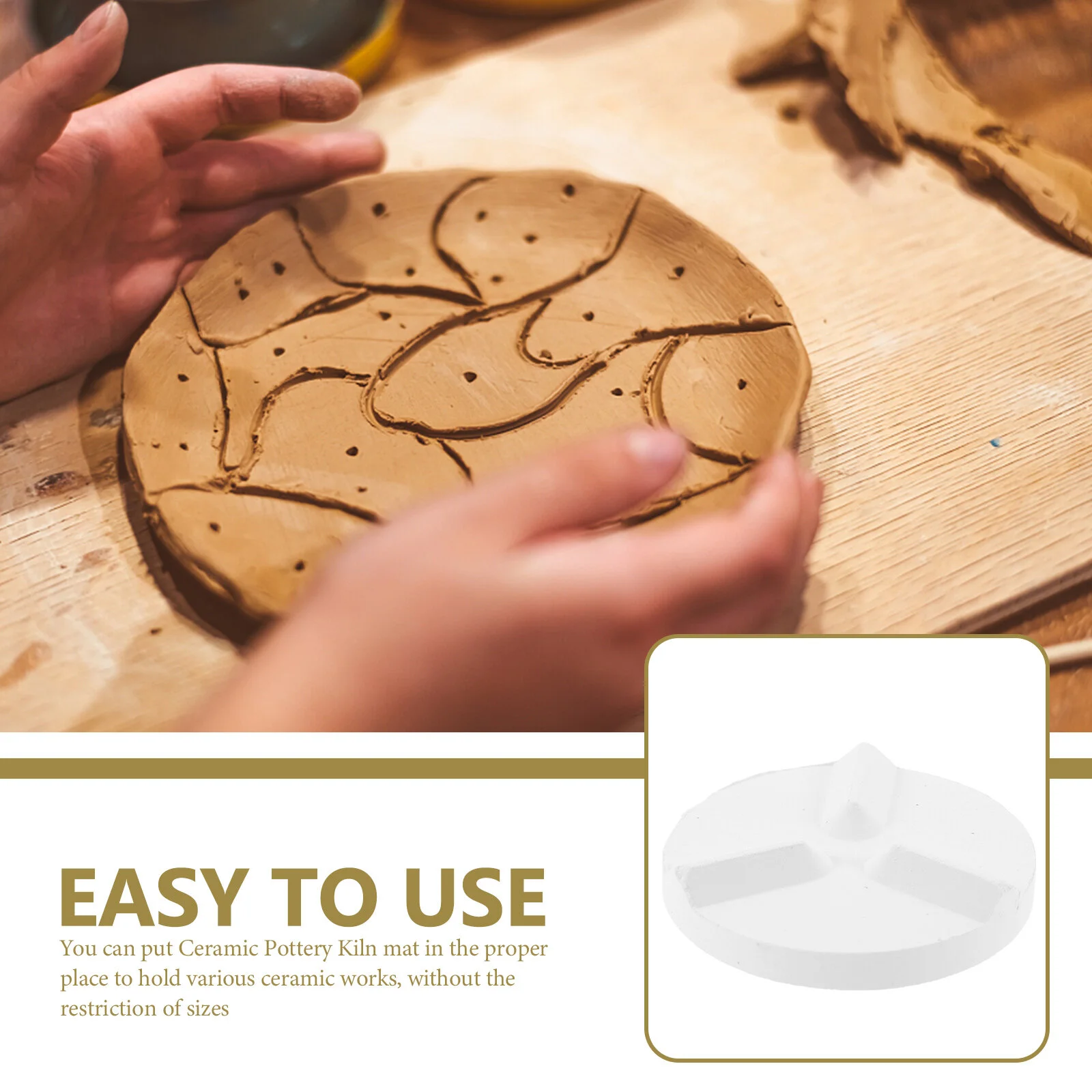 2pcs Pottery Kiln Refractory Support Mats Ceramic Pottery Kiln Mats Refractory Support Pads