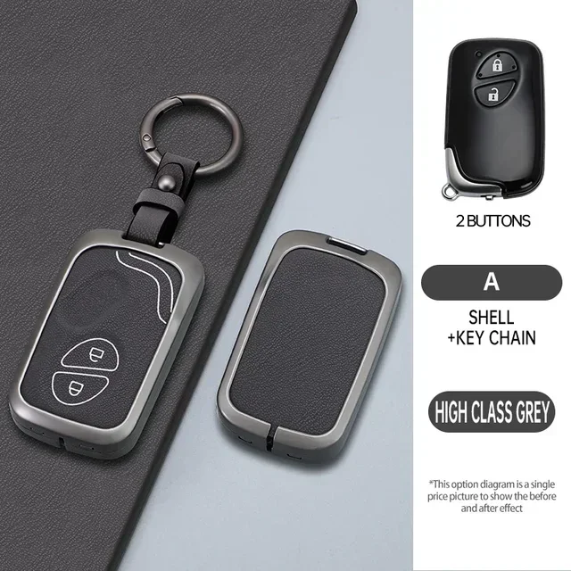 

Чехол для дистанционного ключа автомобиля Lexus IS250 IS300C RX270 CT200H GX400 GX460 ES240 ES350 LS460 GS300 450h 460h из цинкового сплава с 2 кнопками