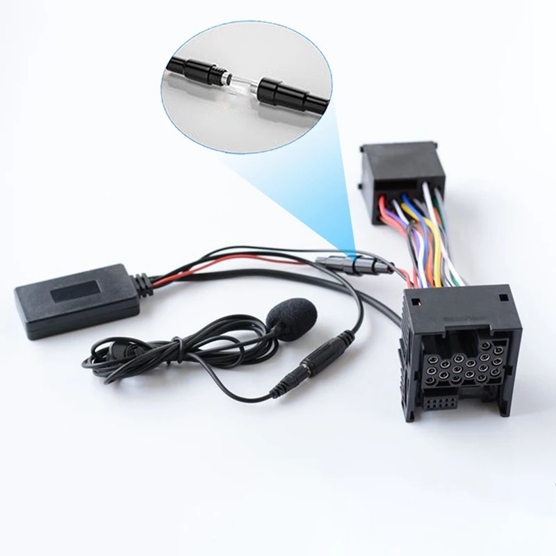 

NEW-Car Wireless Bluetooth Audio Adapter MIC Handsfree AUX Cable for -BMW E46 3 Series 2002-2006