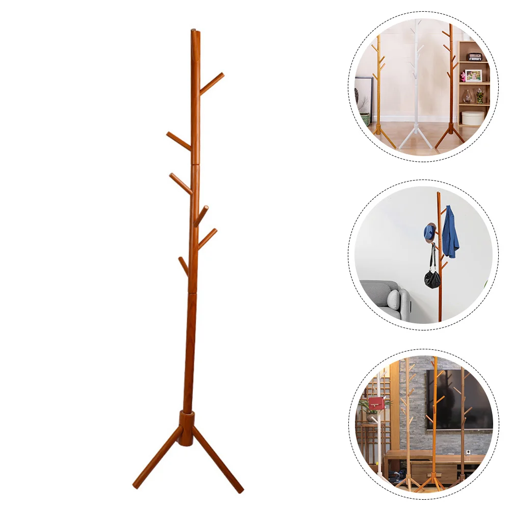 

Wooden Clothes Rack Clothing Shelf Hat Organizing Bracket Storage Holder Floor-type