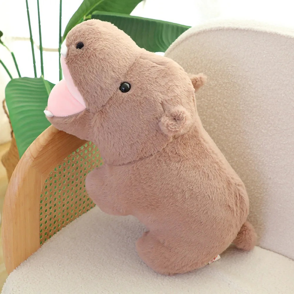 Надувная свинья Moo Deng плюшевые игрушки милая мультяшная подушка Pygmy Hippopotamus мягкая