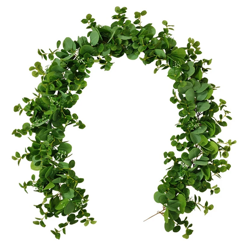 

Artificial Eucalyptus Vines Handmade Garland Greenery Ivy For Wedding Backdrop Arch Wall Office Farmhouse Home Decor