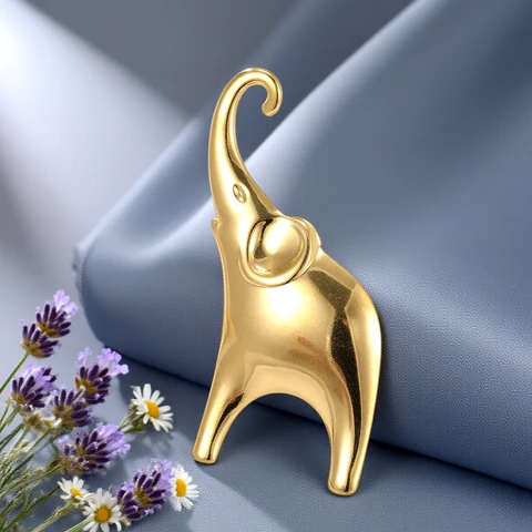 Dawapara брошь слон нержавеющая сталь