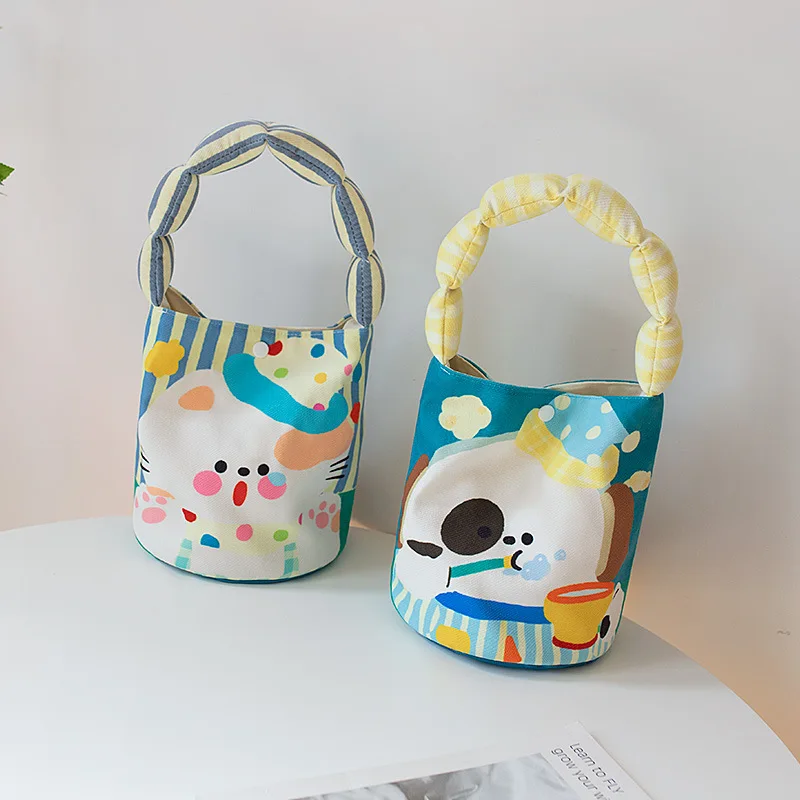 

Детская мини-сумка-мешок, Симпатичные холщовые сумки с цветами для женщин и детей, маленький кошелек для монет, сумка, кошелек для маленьких девочек, аксессуары, сумочка
