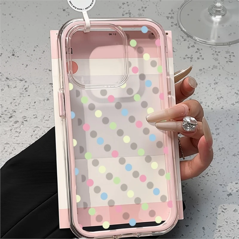 Фото Красочный чехол с узором в горошек 2-в-1 для Samsung S26 S25 S24 S23 S22 Ultra Plus A57 A37 A55 A54 A36 A35 A16 A17 A07 №3