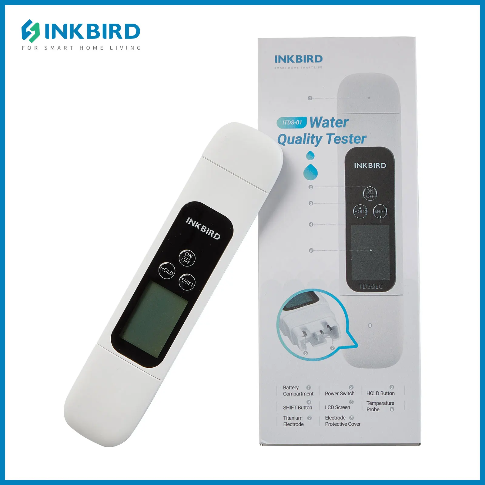 

INKBIRD Тестер качества воды 3-в-1