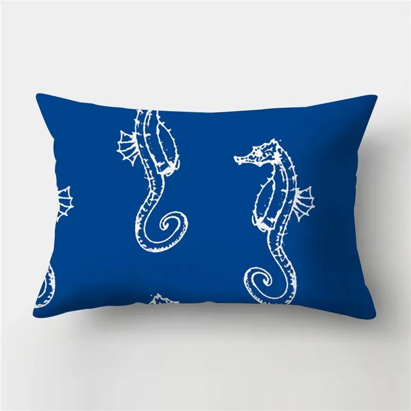 

30*50 см морские животные синяя серия узор принт украшения диван гостиная дом полиэстер прямоугольная наволочка подушка