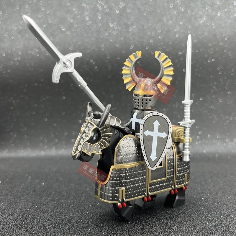 

MOC Medieval Roman Soldier Teutonic Knights Building Blocks DIY mini action toy figures Assemble Bricks Children toys Gifts