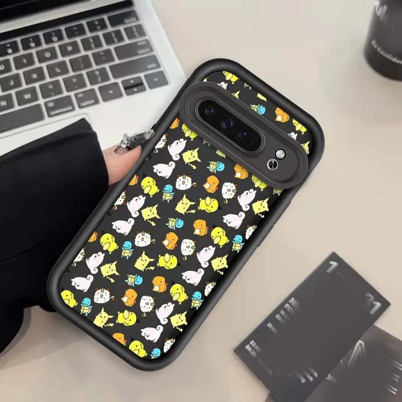 P-Pokemones P-Pikachus аниме для Google Pixel 9 8A 8 7 7A Pro XL 5G Eye Ladder Мягкий противоударный чехол из ТПУ для телефона (art.: 3920cedd35f01) - 3920cedd35f01