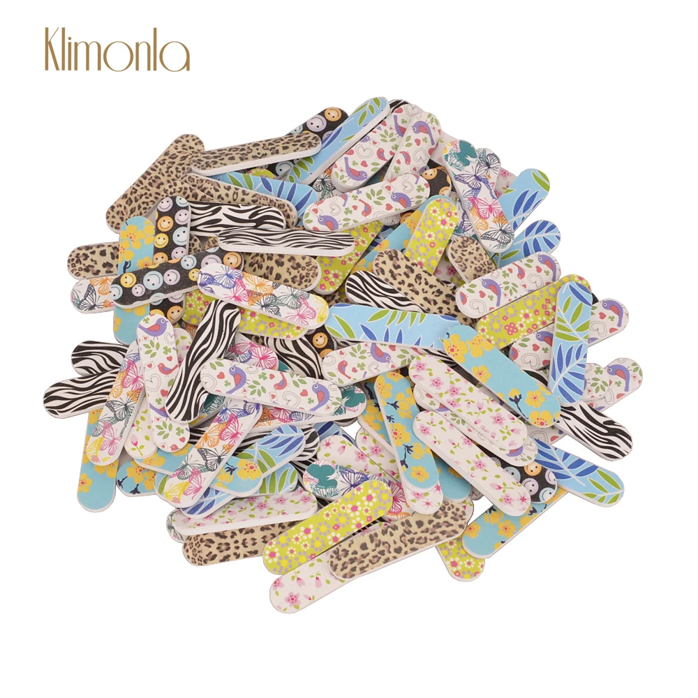 50 шт./партия двусторонние пилки для ногтей зернистость 150/150