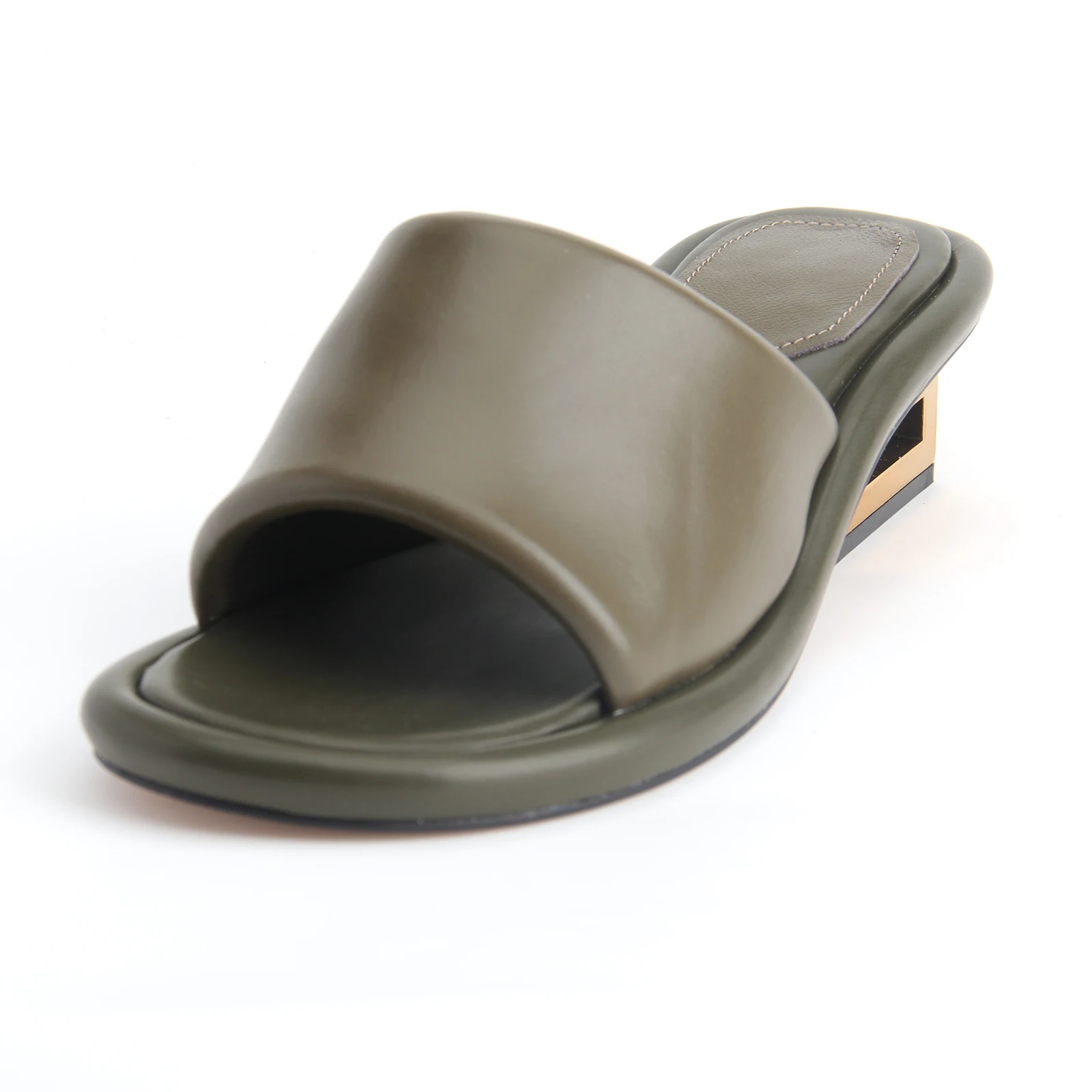 Italian Women's Mid-Heel Sandals 2023 Luxury Brand Designer Fashion Slippers Muller Shoes Size 43 Casual Fashion Sandals