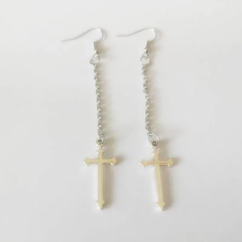 Ex160 Модные Винтажные простые панк гиперболы кисточки цепи Сплав Крест Подвесные