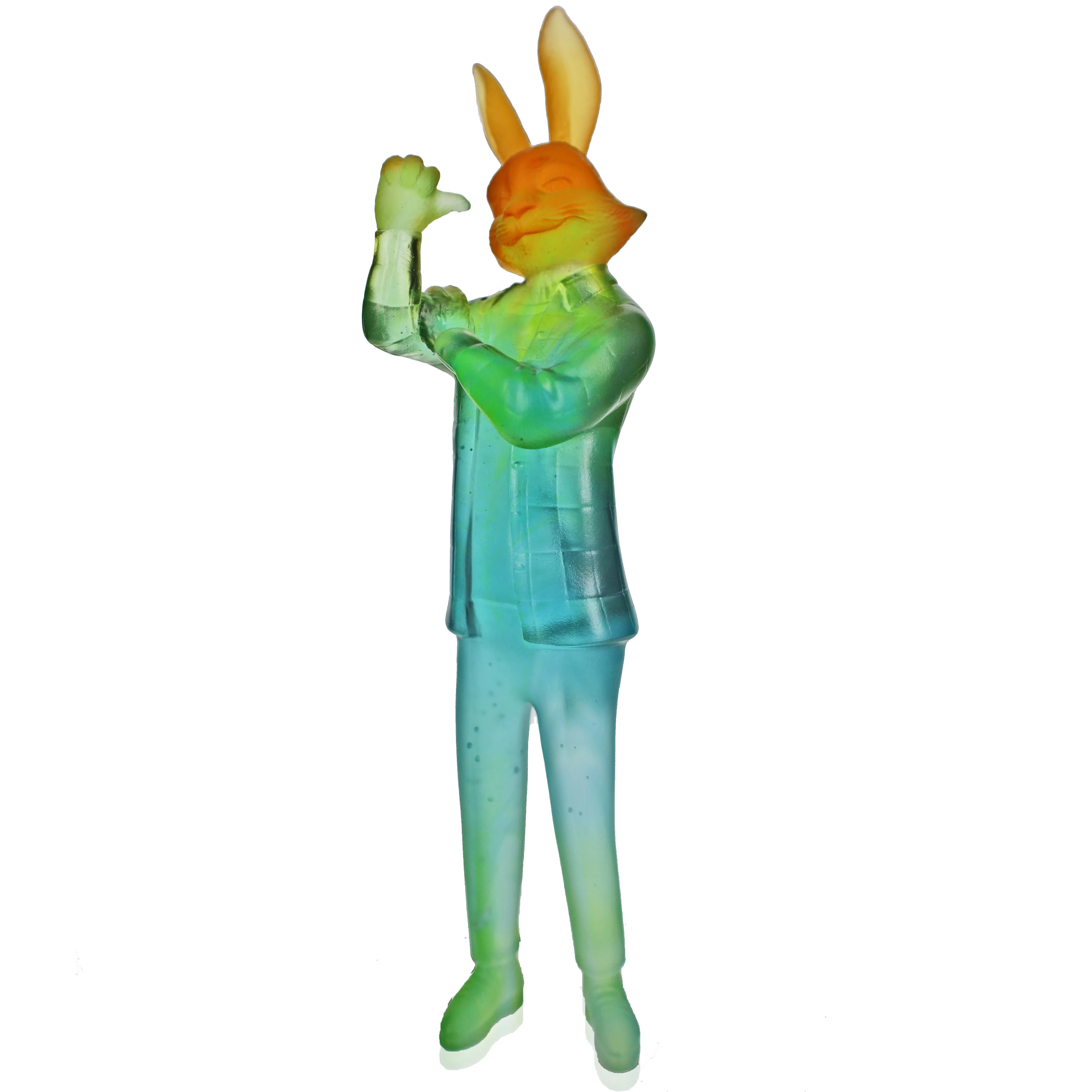 Fengming Art Crystal Liuli Ремесла Кролик Трофей Декоративные Украшения Стеклянное