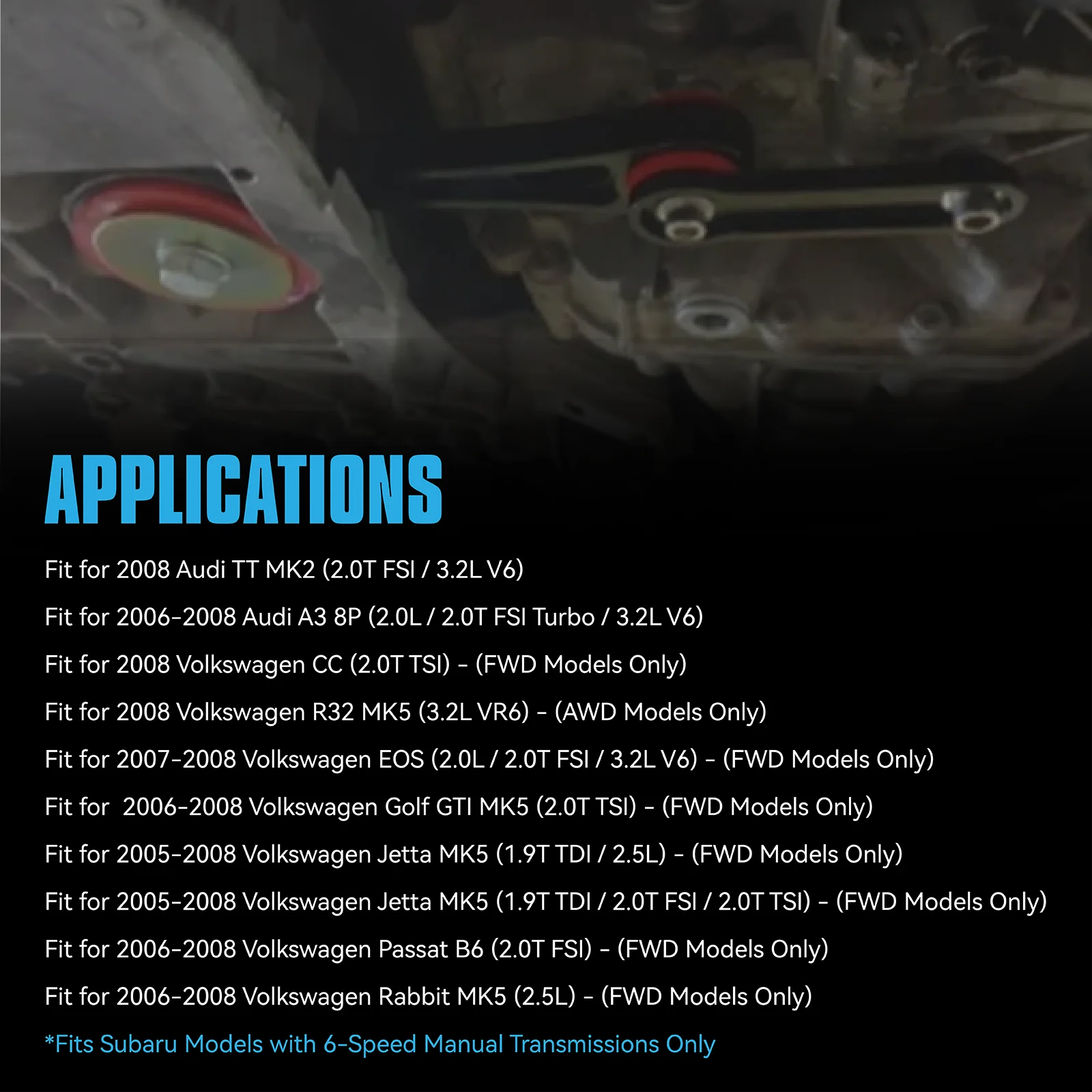 Для Volkswagen GolfGTIRabbit MK5 2,0 TS 2006-2009 годов, комплект крепления двигателя с красной собачьей костью, уличные автомобильные аксессуары (art.: 3920cf261a35e) - 3920cf261a35e