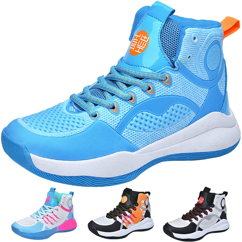 Fashion High Ankle Children's Outdoor Sport Footwear Boys' And Girls' Shoes School Sports Training Basketball Shoes Student