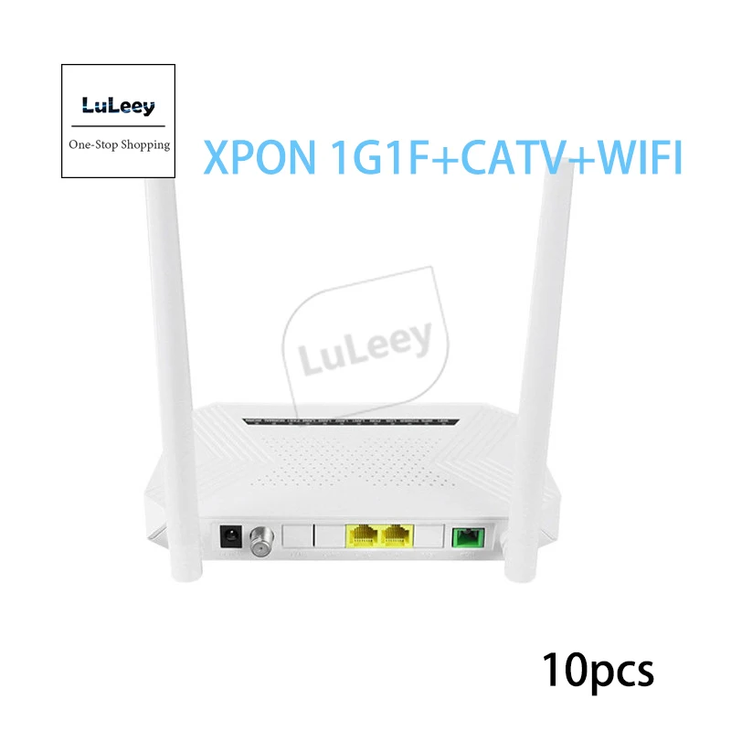 10 шт. GPON ONU XPON CATV + WIFI SC APC Оптическое волокно Gigabit FTTH RJ45 Plug And Play ONT OLT брендовый разблокированный ONT ZTE