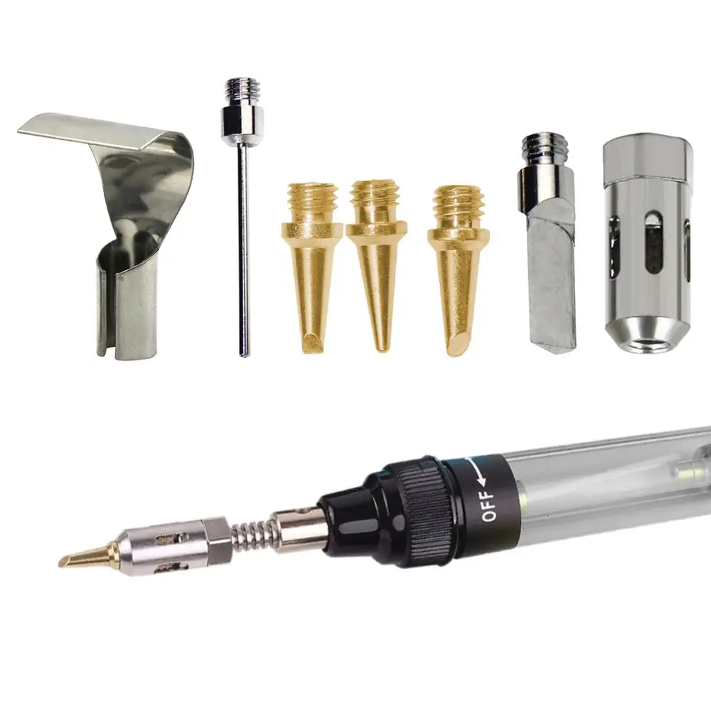 

7 шт., долговечная Беспроводная сменная Бутановая газовая паяльная головка