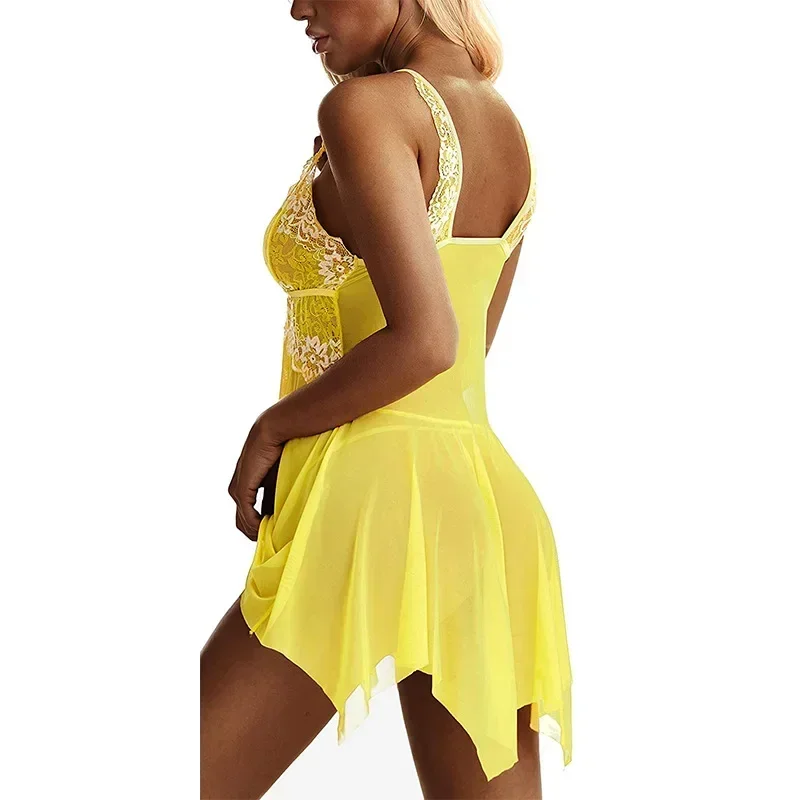 Сексуальный пижамный комплект женское нижнее белье кружевные подтяжки открытые