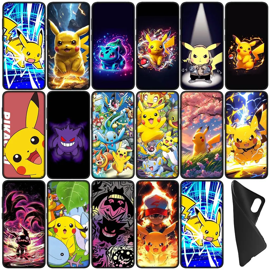 P-Pokemons GO Gengar P-Pikachus гибкий чехол для телефона Xiaomi Redmi Note 10 12 Pro 10A 10C 12C 10X 10S 8T C