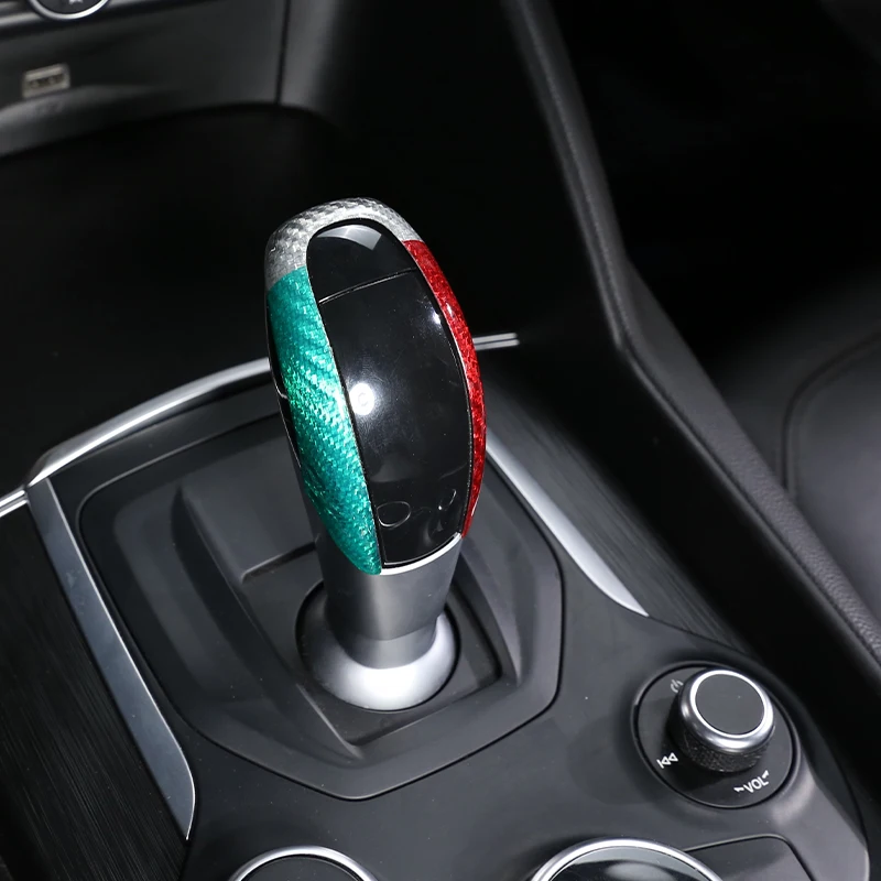 Чехол из углеродного волокна для Alfa Romeo Giulia Stelvio 2017 2018 2019, крышка рамы переключения передач автомобиля, аксессуары для интерьера автомобиля (art.: 3920c04e3496d) - 3920c04e3496d