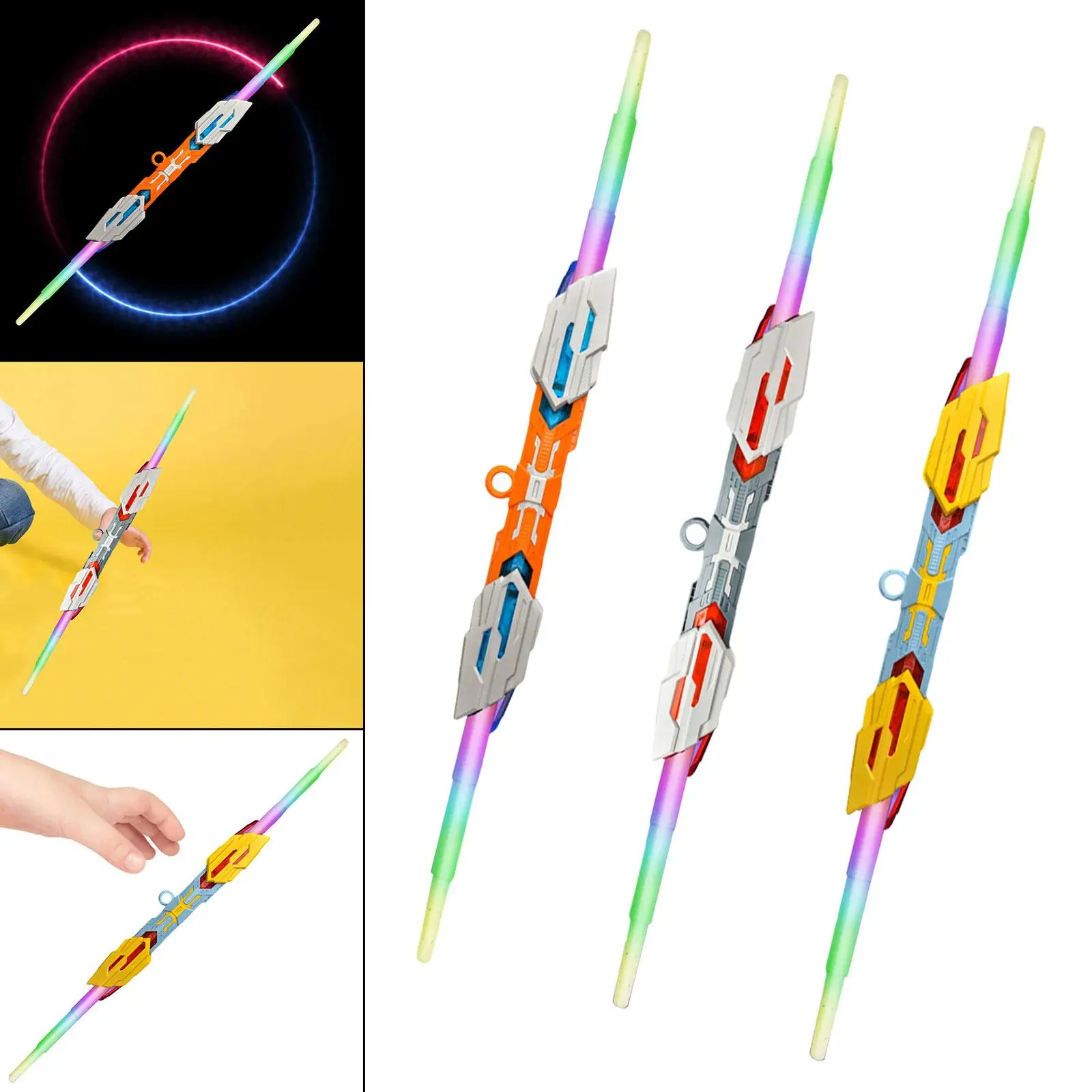 Аксессуары для косплея светящийся мерцающий световой меч вращение на 360 градусов