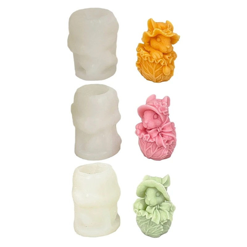 

Three-Dimensional Cauliflower Rabbit Bowknot Mould DIY Epoxy Mold Handmade Candle Aroma Wax Soap Molds for Decorations