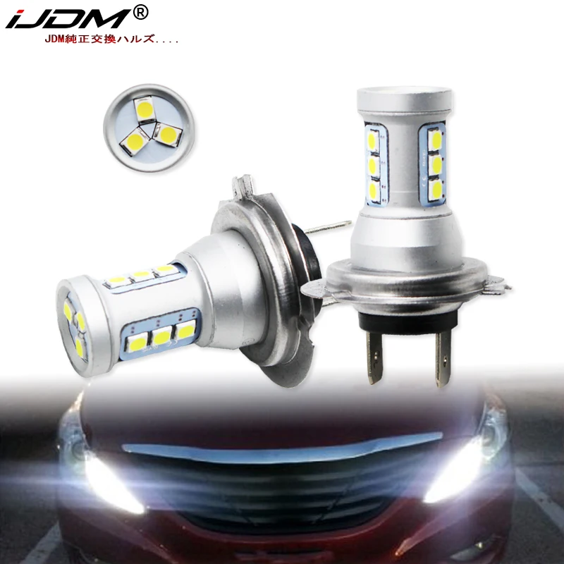 iJDMT Auto High Power H7 LED 12SMD 12V для Hyundai Genesis Sonata Veloster Accent на дневных ходовых огнях дальнего