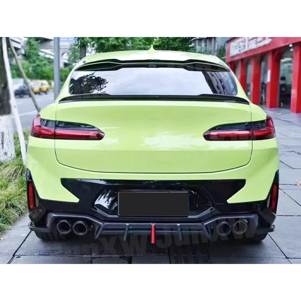 Задний диффузор из углеродного волокна с разветвителями для BMW X4M F98 2022 + FRP задний